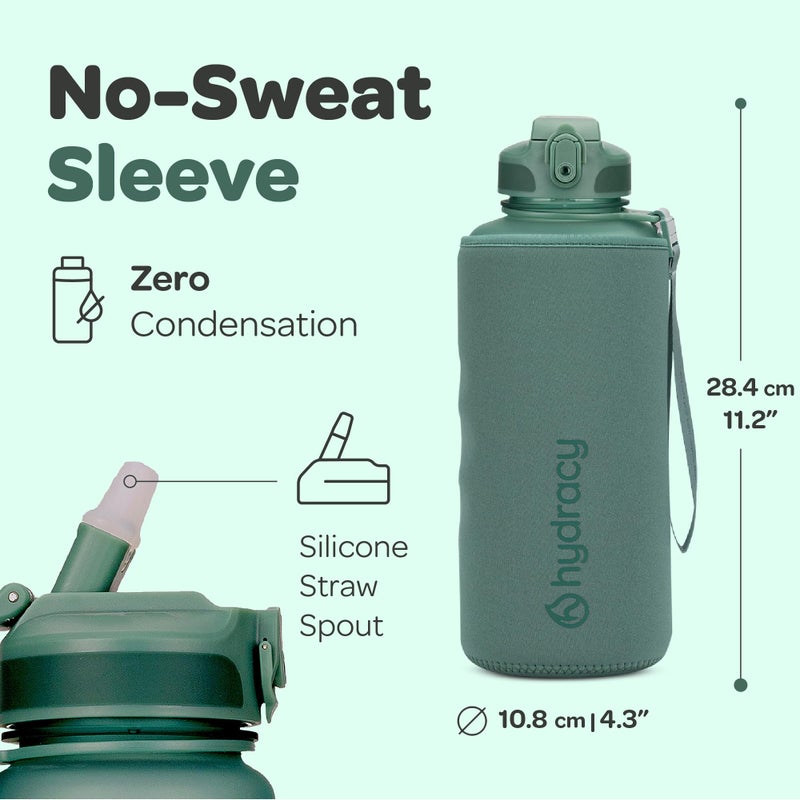 Hydracy 2L Large Water Bottle, Shatterproof, BPA Free Tritan Plastic, Leakproof, Zero Condensation, With Detachable Carry Strap, Spillproof Lid, Convenient Silicon Spout, Ideal for Gym, Yoga - Image 5