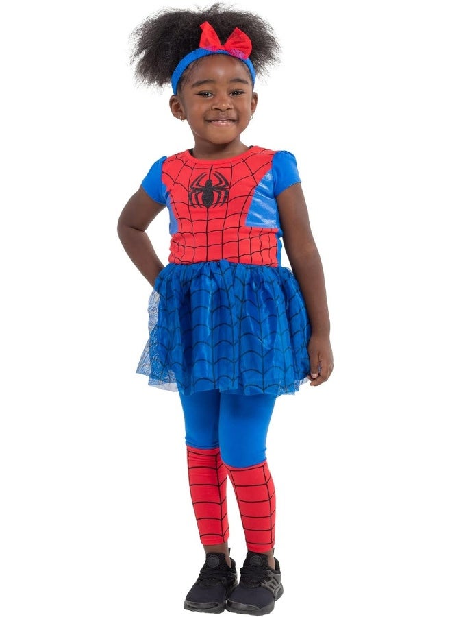 Marvel 3 Piece Outfit Set: T-Shirt Legging Headband - Image 2