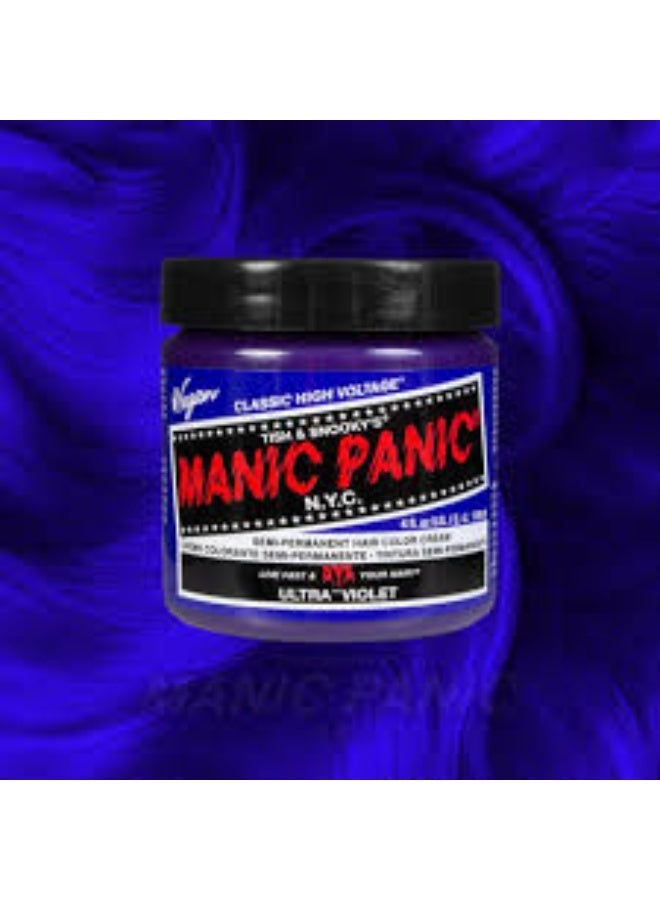 مانيك بانيك كريم صبغة الشعر شبه الدائمة "مانيك بانيك كلاسيك هاي فولتج" (Manic Panic Classic High Voltage) - لون "ألترا فيوليت" (Ultra Violet) - 118 مل - Image 2