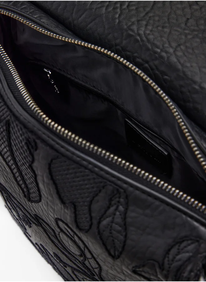 DESIGUAL 2-IN-1 EMBROIDERED BACKPACK
