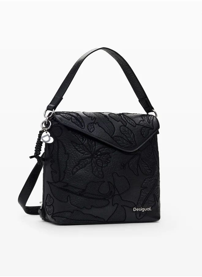 DESIGUAL 2-IN-1 EMBROIDERED BACKPACK