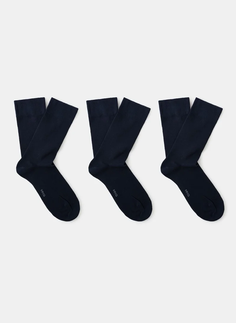 3-Pack Long Cotton Socks