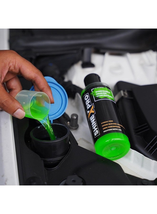 shinexpro ShineXPro 200mL Windshield Washer Fluid For Car - Car Windshield Cleaner Liquid In Concentrate Form (20mL Enough For 1L Tank) - Get A Streak Free Finish With Our Car Wiper Liquid  - Image 5