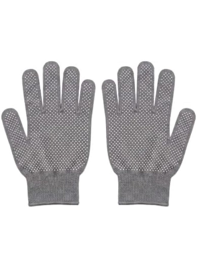 My souq 1-Pair Anti-Slip Knit Work Gloves with PVC Dots for Grip & Protection - Image 1