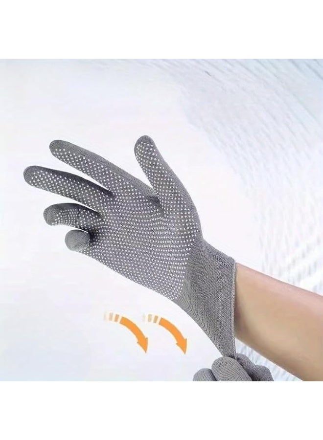 My souq 1-Pair Anti-Slip Knit Work Gloves with PVC Dots for Grip & Protection - Image 3