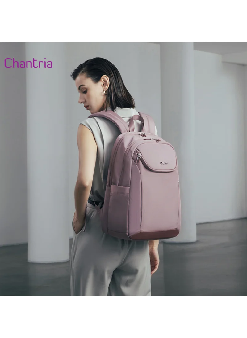 Chantria Pale Mauve Premium Durable Lightweight Laptop Backpack for Women Water Resistant Multifunctional Daypack for Casual Office School Travel, CB00638-Pale Mauve for Women | Best Price UAE