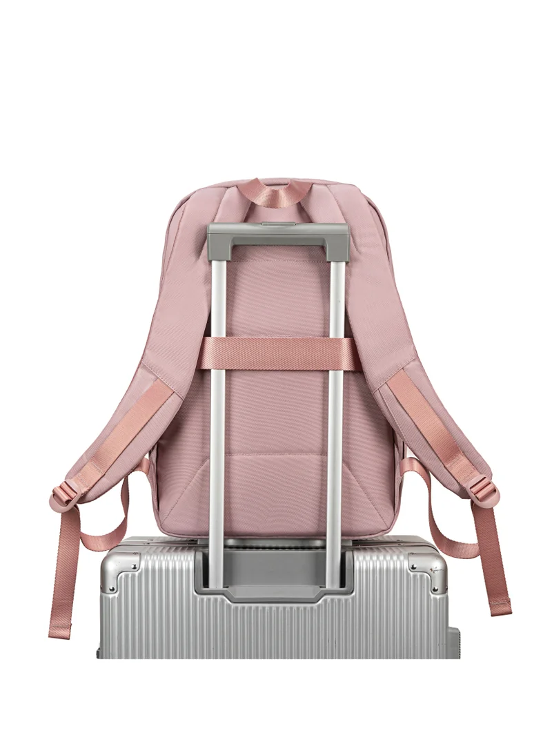 شانتريا حقيبة ظهر لابتوب نسائية متينة وخفيفة الوزن مقاومة للماء متعددة الوظائف للاستخدام اليومي والمكتبي والمدرسي والسفر، لون بنفسجي فاتح