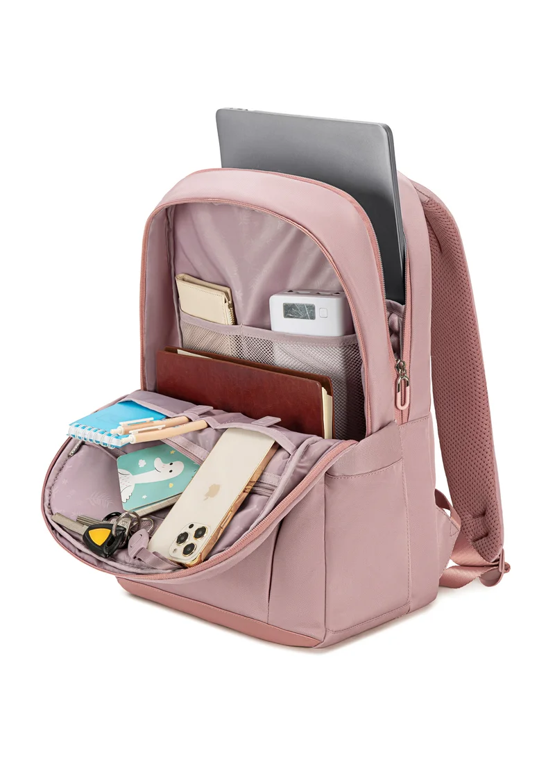 Chantria Pale Mauve Premium Durable Lightweight Laptop Backpack for Women Water Resistant Multifunctional Daypack for Casual Office School Travel, CB00638-Pale Mauve for Women | Best Price UAE