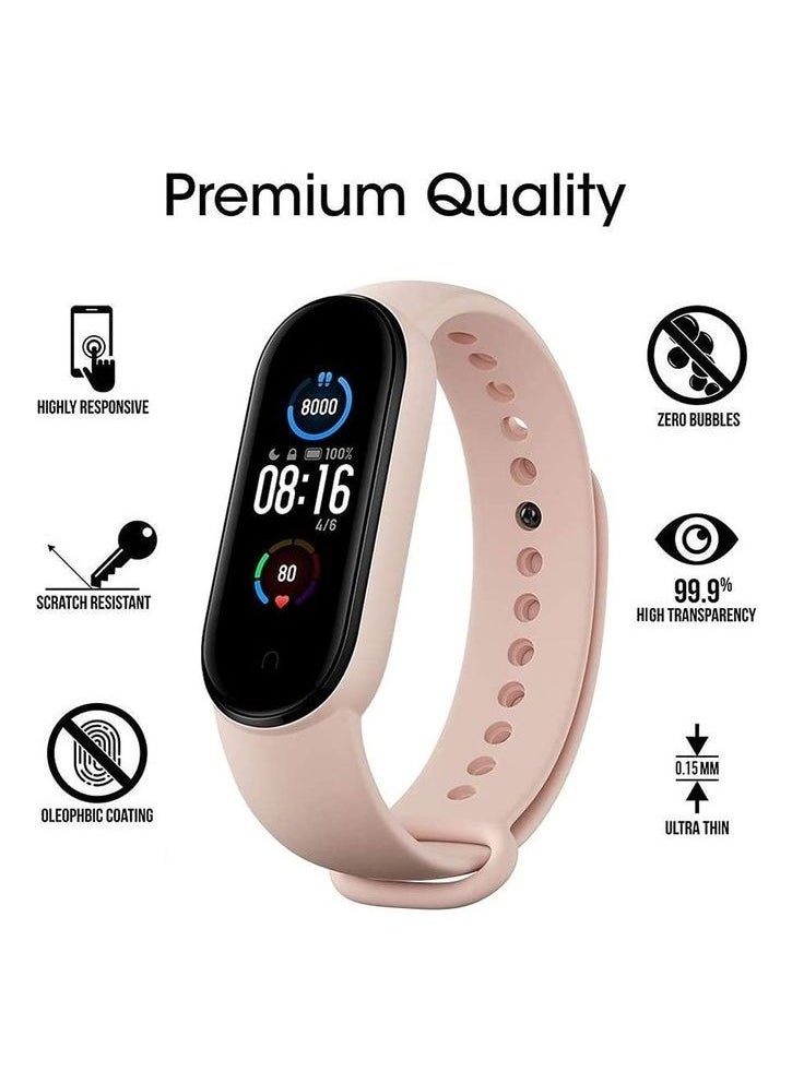 ماركة غير محددة 2 حزمة من حماية شاشة هايدروجيل عالية الدقة لساعة Xiaomi Mi Band 7، مقاومة للماء والزيوت وتصدّية للبصمات، وتقوم بإصلاح التجاويف تلقائيًا، بتقنية الاستشعار الأصليّة، حامية لـ Mi Band 7 شفافة.  - Image 2