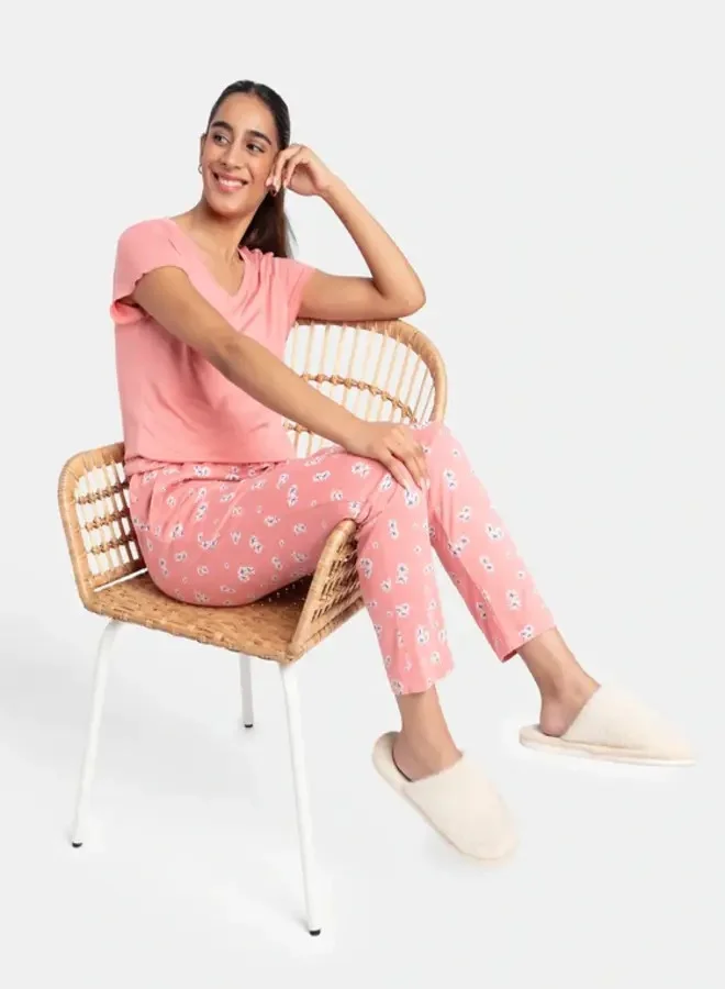 JOCKEY Jockey RX85 Women's Micro Modal Cotton Short Sleeve T-Shirt & Pyjama Sleep Set