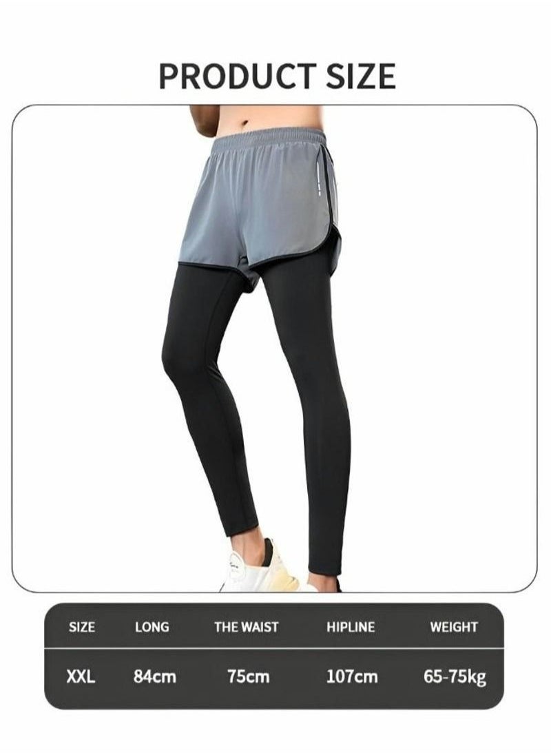 Generic - Leggings Slimming Booty Pants for Men,Workout Scrunch Squat Proof Tights,Fit Compression Baselayer Pants Running Tights Leggings with Phone Pocket - Image 1