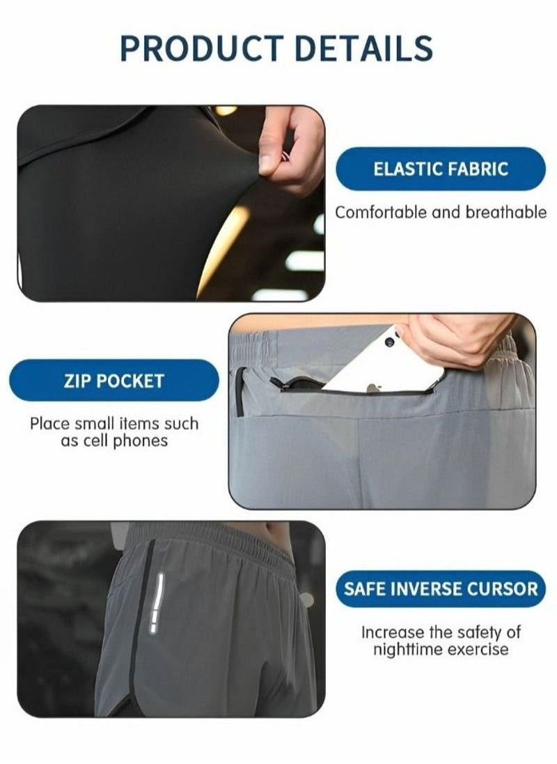Generic - Leggings Slimming Booty Pants for Men,Workout Scrunch Squat Proof Tights,Fit Compression Baselayer Pants Running Tights Leggings with Phone Pocket - Image 1