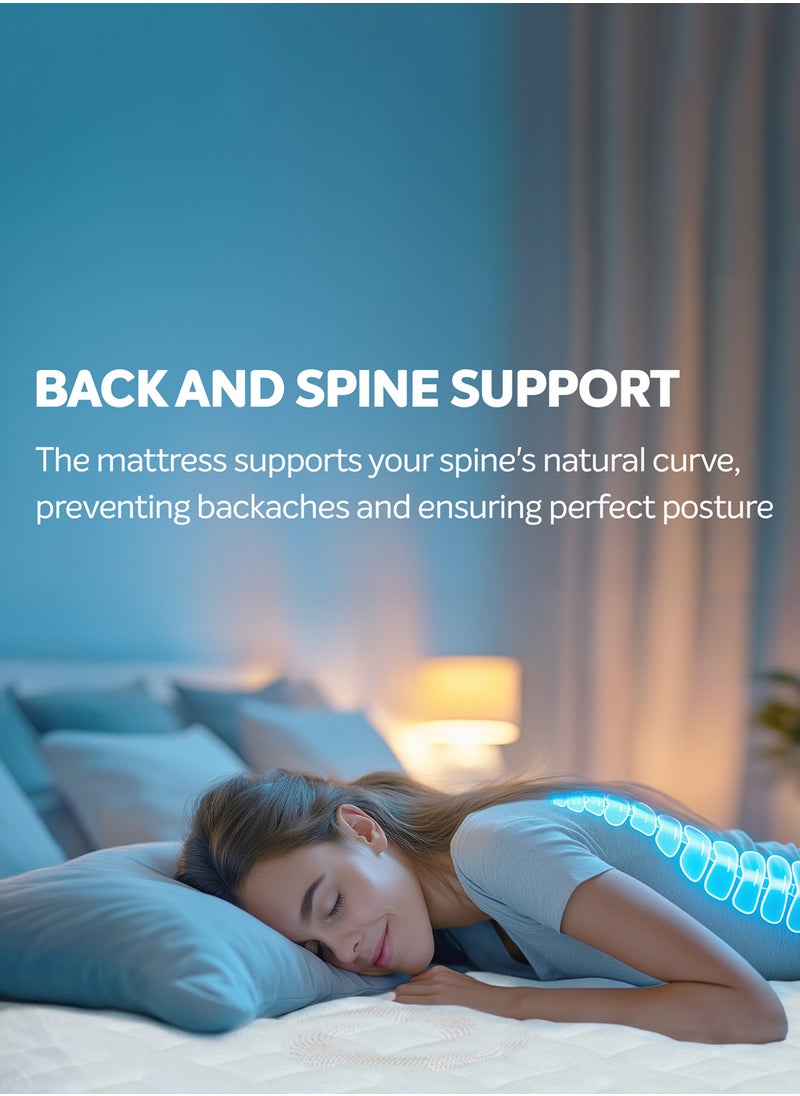Sleepwell Sleepwell Ortho Pro Profiled Foam | 10 Night Trial | Impressions Memory Foam Mattress With Airvent Cool Gel Technology | Double Bed Size (200L x 120W x 20H cm)  - Image 2