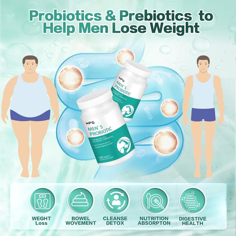 KFG Probiotic Supplement 100 Billion CFU 20 Strains 2 Prebiotics and Digestive Enzymes Supports Digestion Immune Support Gut Health and Metabolism NonGMO Gluten  Soy Free 100 Tablets - Image 5