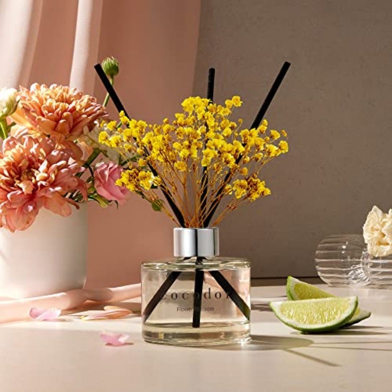 COCODOR Preserved Real Flower Reed Diffuser Garden Lavender 6.7oz 200ml 2 Pack Reed Diffuser Set Oil Diffuser Reed Diffuser Sticks Home Decor Office Decor Fragrance and Gifts - Image 5