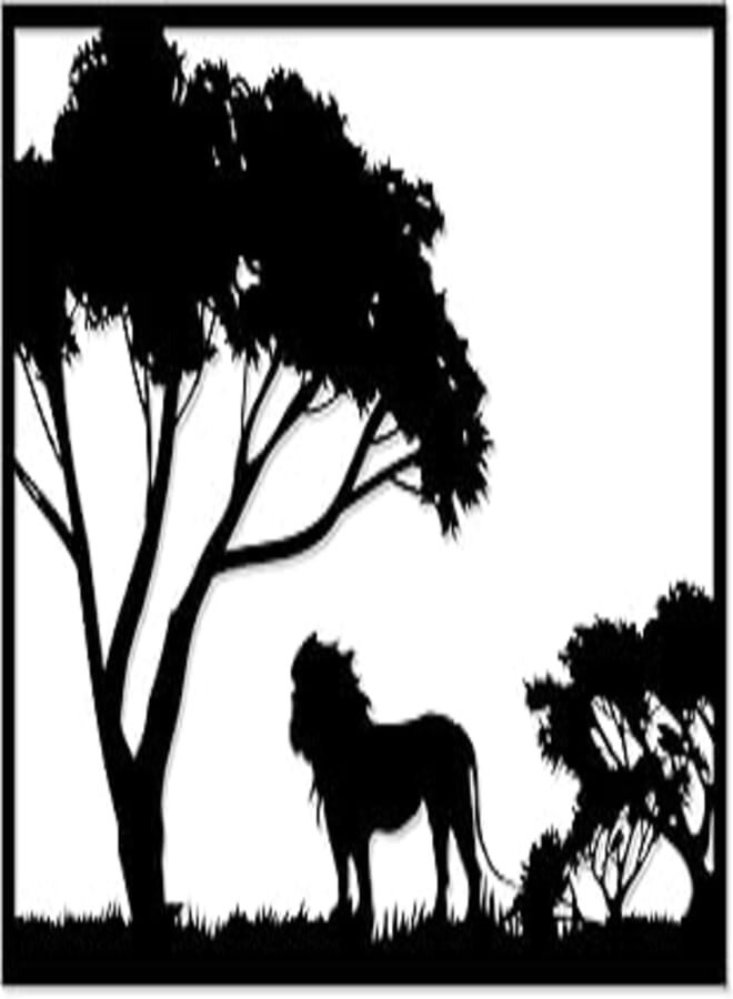 Home Gallery Decorative Lion wooden wall Art 60X80 cm