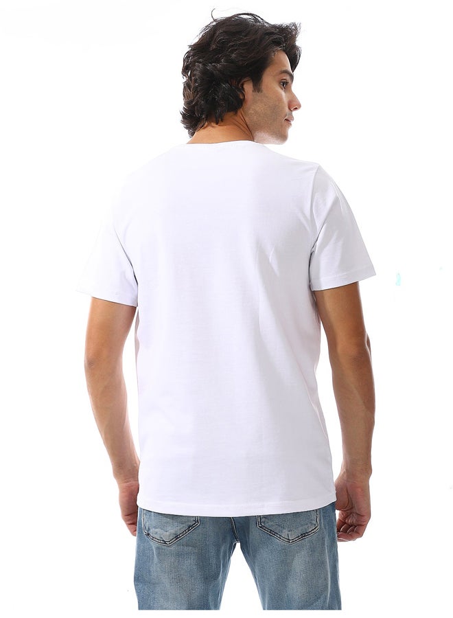 Andora Printed White Comfy T-Shirt_White - Image 5