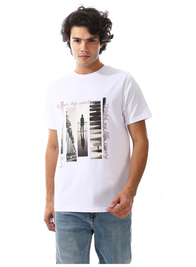Andora Printed White Comfy T-Shirt_White - Image 4