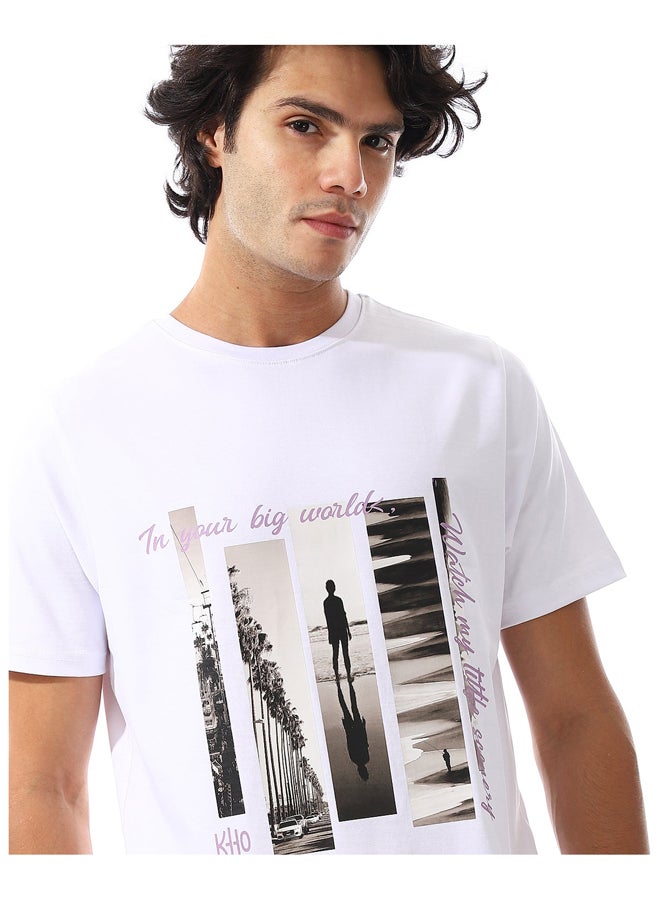 Andora Printed White Comfy T-Shirt_White - Image 2