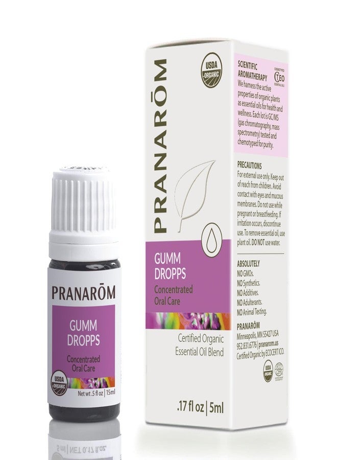 Pranarom - Gumm Dropps Essential Oil for Teeth & Gums, Natural for Oral Care, Pure & Organic Essential Oils (Peppermint, Thyme, Clove, Lemon, & Cinnamon, 2 Pack of 5ml - Image 5