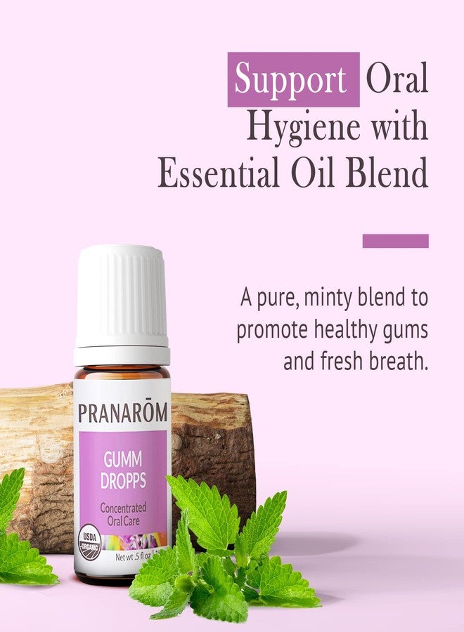 Pranarom - Gumm Dropps Essential Oil for Teeth & Gums, Natural for Oral Care, Pure & Organic Essential Oils (Peppermint, Thyme, Clove, Lemon, & Cinnamon, 2 Pack of 5ml - Image 2