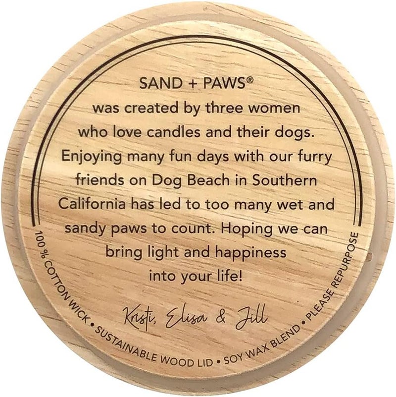 Sand + Fog Sand + Paws Scented Candle - Ocean & Sea Salt - Additional Scents and Sizes –Luxurious Air Freshening Jar Candles Neutralize pet Odors and Enhance Home décor – 100% Cotton Lead-Free Wicks - 12 oz - Image 4