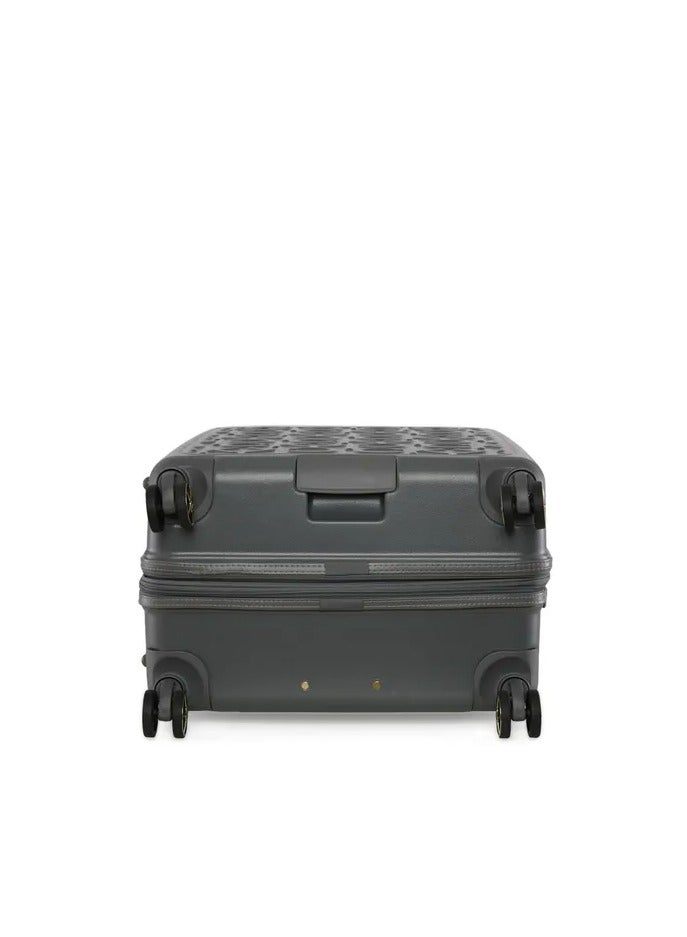 CALVIN KLEIN Big Monogram Hardside Spinner Luggage On Wheels, Ultra Lightweight ABS, 4 Double Wheels Color GREY - Image 3