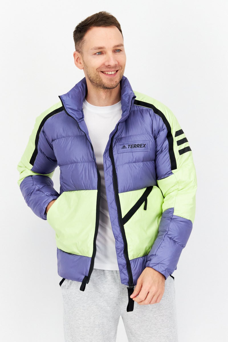 Adidas Men Sportswear Fit Long Sleeve Outdoor Jacket, Light Purple - Image 1