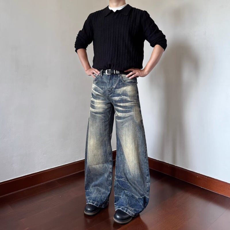 Unisex Casual Daily Denim Jeans - Image 2