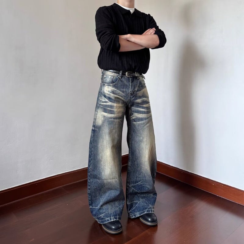 Unisex Casual Daily Denim Jeans - Image 3