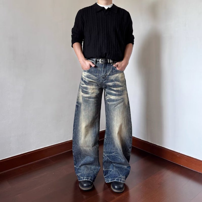 Unisex Casual Daily Denim Jeans - Image 1