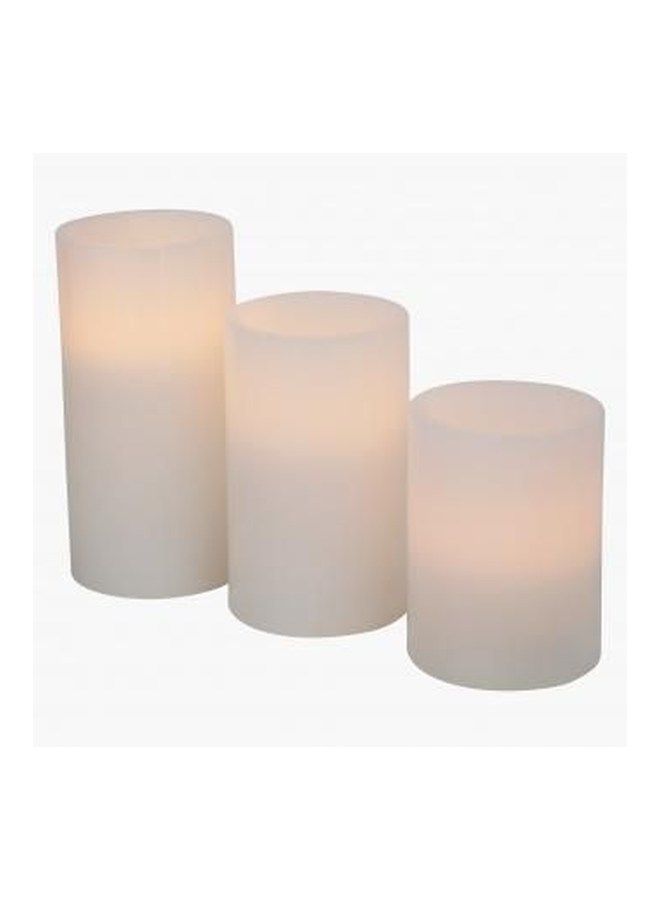 NIBEMINENT 3-Piece Flameless LED Candle White - Image 2