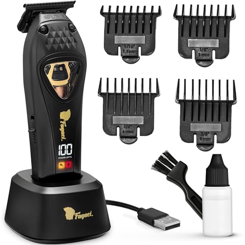 Fagaci Professional Zero Gapped Trimmer for Men, High Torque Vector Motor Cordless Beard Trimmer for Men, T Liners Professional Trimmers for Barbers with DLC Blades, Zero Gap Trimmers Barber T Blade - Image 1