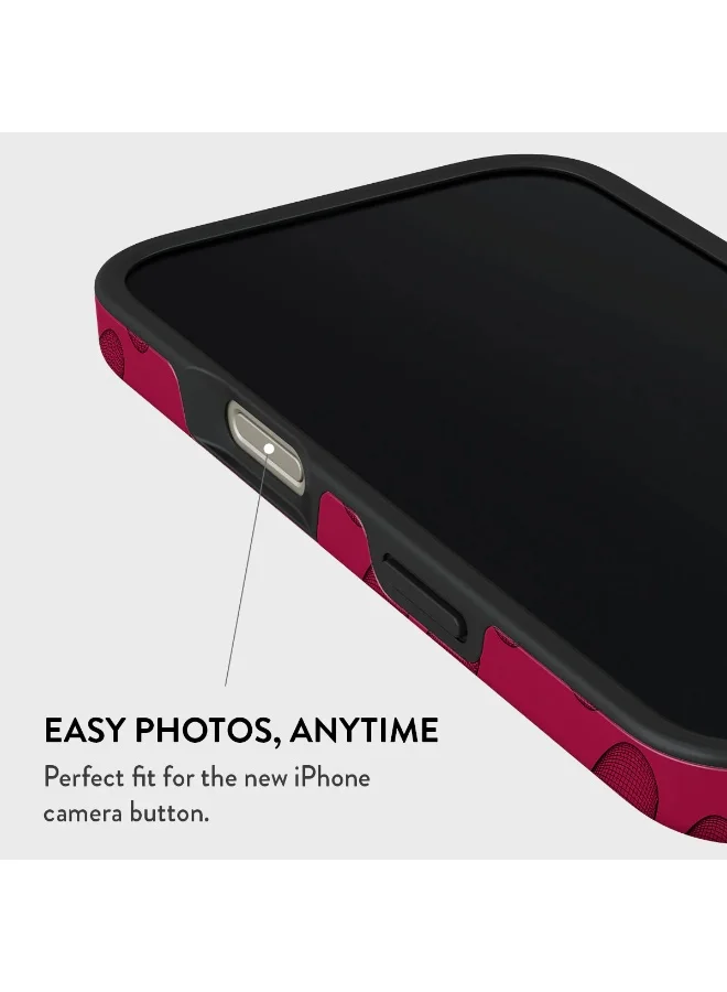 بورجا جراب iPhone 16 Pro، قطعتان من الغلاف الصلب + جزء داخلي من مادة TPU، ممتص للصدمات، يمكن الوصول إلى جميع المنافذ، إطار مرتفع لحماية الشاشة والكاميرا، طباعة عالية الجودة لا تتلاشى أبدًا، نقش "Not Sorry" واحد