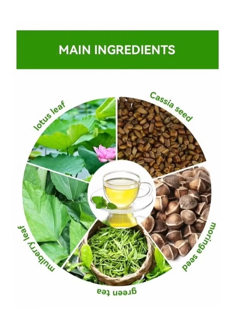 Wins Town 14-Day Organic Weight Loss Tea: Promotes Fat Digestion and Absorption, Aids Bowel Movement, Supports Stomach Health, Helps Digestion, Reduces Accumulation of Abdominal Fat - Image 2