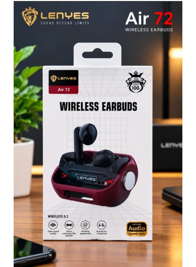 Lenyes Experience Powerful Sound and Next-Gen Connectivity with Lenyes Air 72 Wireless Earbuds – Designed for Durability and Comfort - Image 2