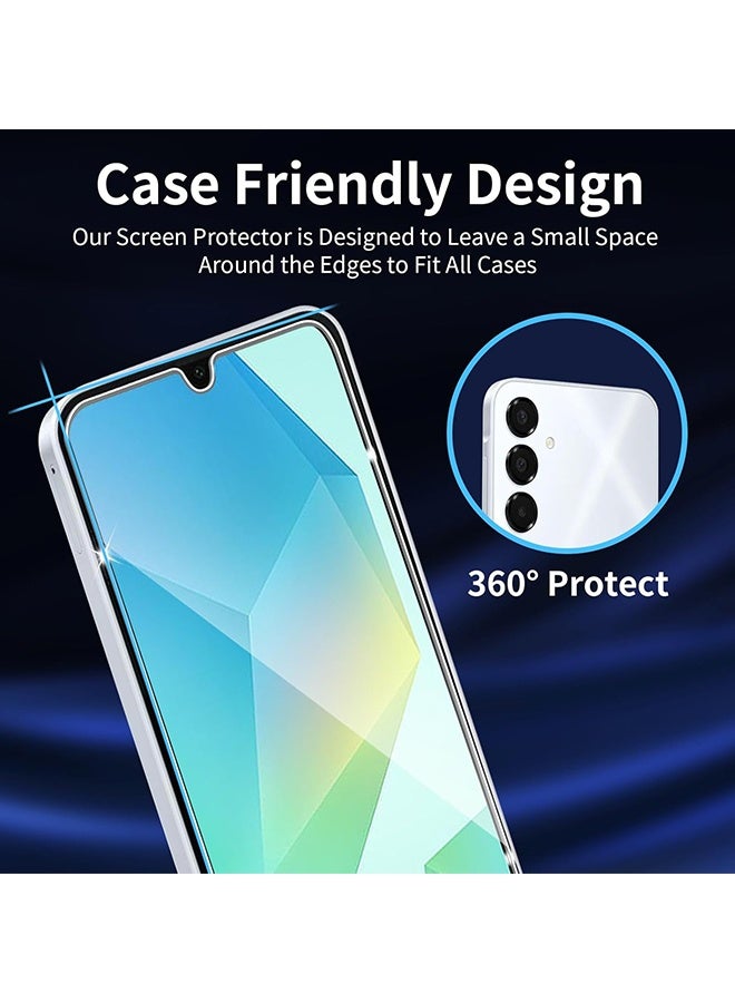 Wffo 7-in-1 - Compatible with Samsung Galaxy A16 Cases - Screen Protector / Camera Lens Protector / Dust Plug - Love Heart Plating Electroplate Luxury Elegant Case - TPU Drop Protection - Full Body Protection Shock Case - Black - Image 3