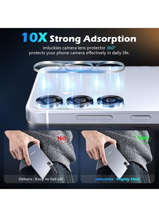 Wffo 7-in-1 - Compatible with Samsung Galaxy A16 Cases - Screen Protector / Camera Lens Protector / Dust Plug - Love Heart Plating Electroplate Luxury Elegant Case - TPU Drop Protection - Full Body Protection Shock Case - Black - Image 5