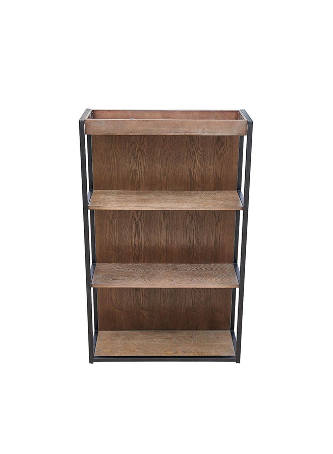 DANUBE HOME Aero 3 Tier Bookcase/Display Cabinet With Led Modern Design Organiser Cupboard Multifunctional Display Rack Bookcase For Home Office L 110x40x180 cm  Dark Oak/Black  - Image 5