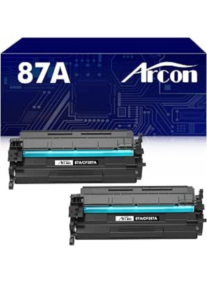 (2-Pack) 87A CF287A 87X CF287X Toner Cartridge Replacement for HP Laserjet Enterprise M506dn MFP M527 M501dn M506x M506n M506dn M527z M527dn M527f M527c 01n Sch. Black