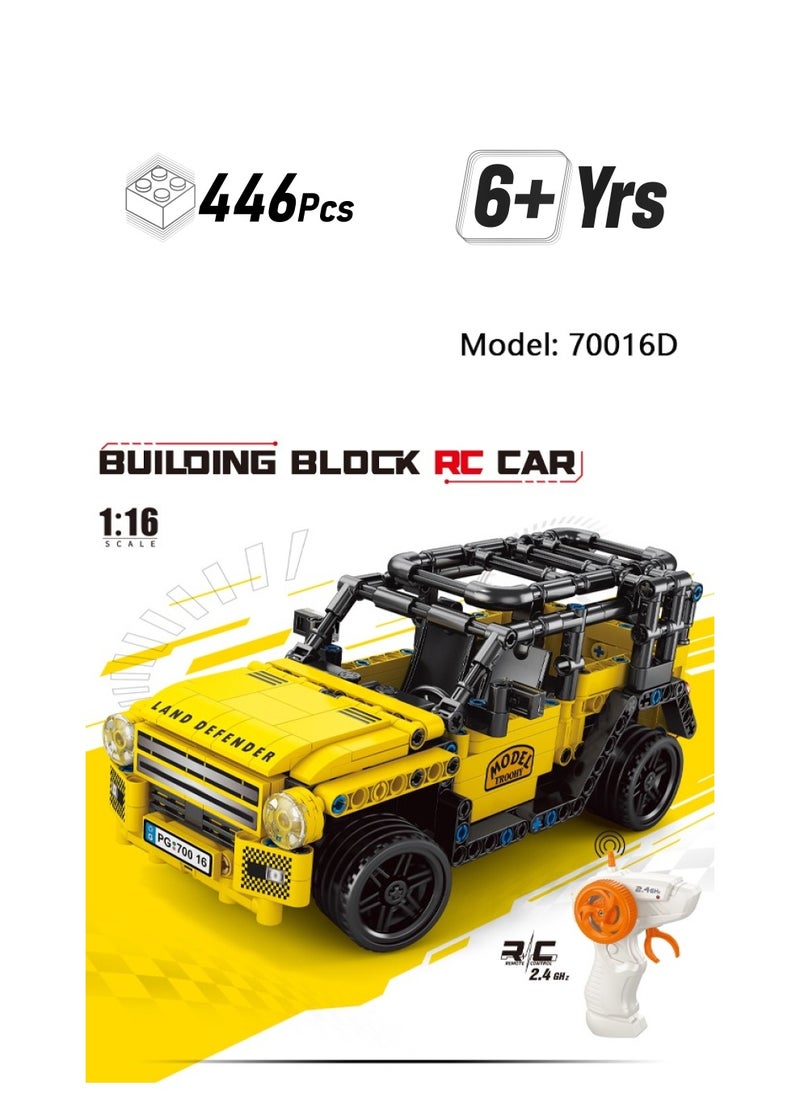 70016D Remote control car model Building Toy Set (446 Pieces) 6+ Years  - Image 1