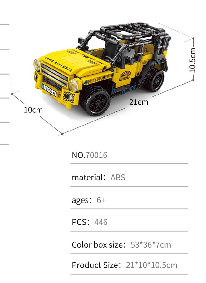 70016D Remote control car model Building Toy Set (446 Pieces) 6+ Years  - Image 4
