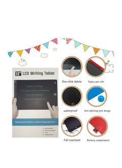 Generic Blue Color Writing Tablet (12 Inch) Drawing Tablet Erasable Educational and Learning Tab for kids  - Image 2