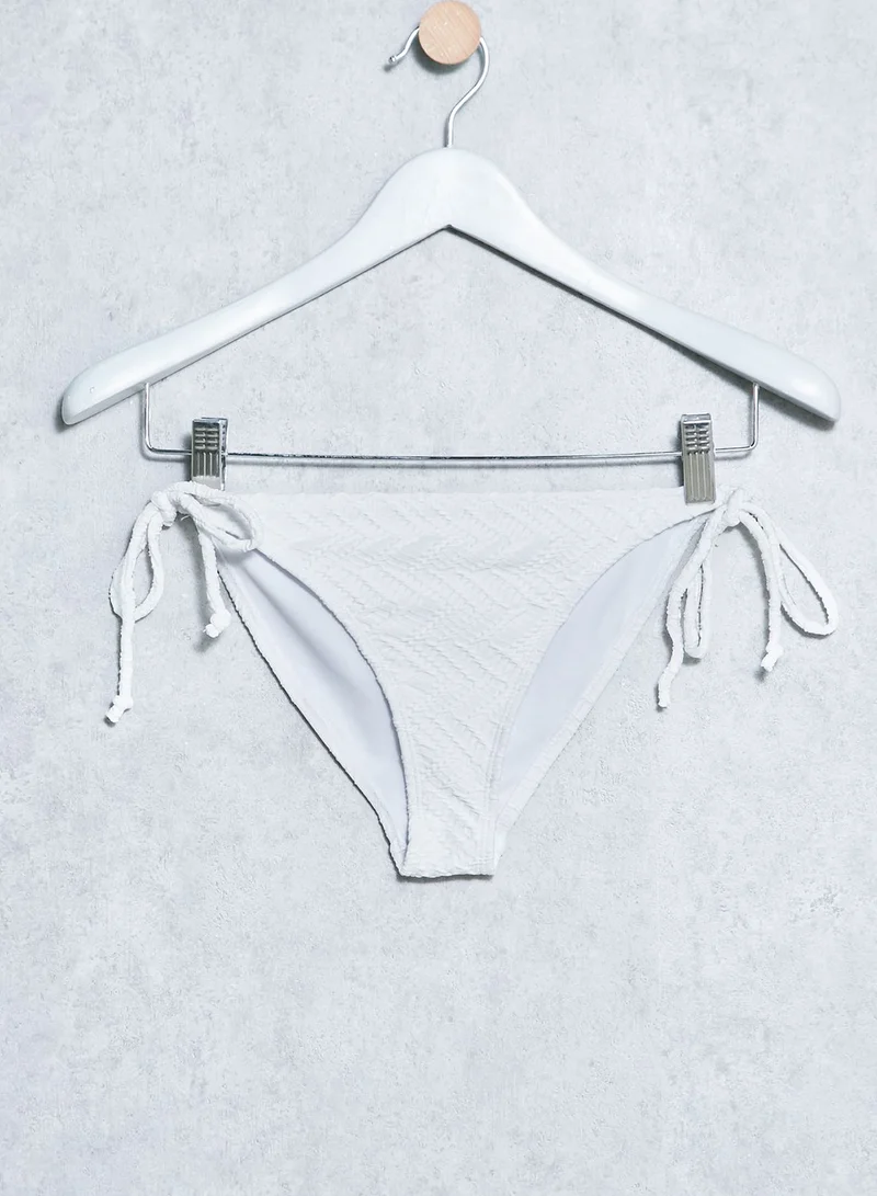 Missguided Textured Crochet Trim Bikini Set