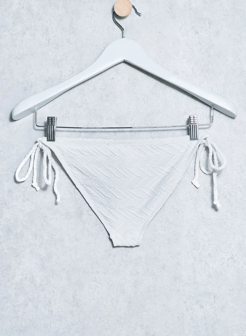 Missguided Textured Crochet Trim Bikini Set