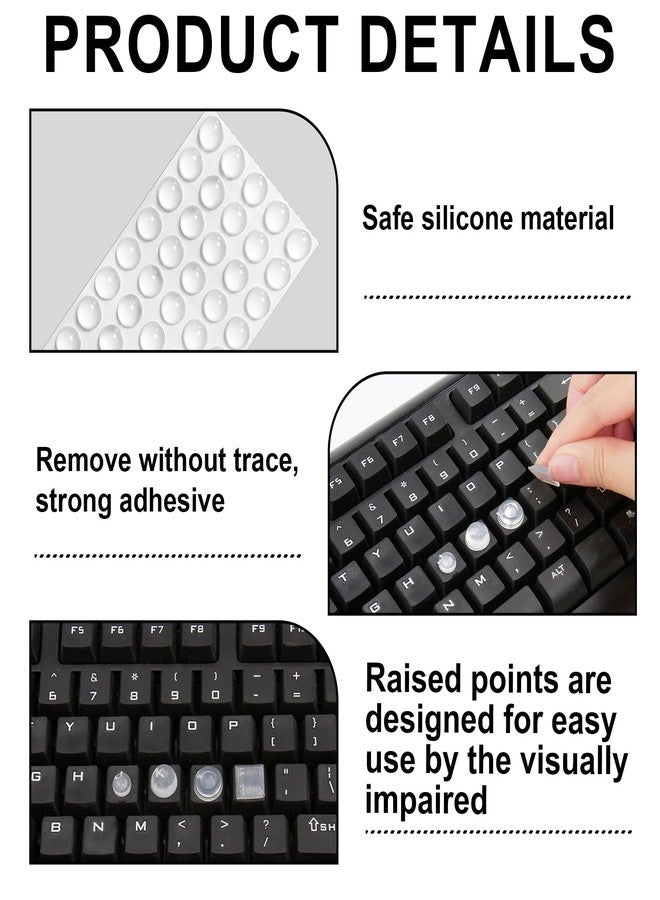 TNJPSEK 302 Pcs Raised Dots for Visually Impaired, Silicone Bump Tactile Stickers Low Vision Aids Multiple Sizes Shapes Raised Tactile Adhesive Dots for Blind Elderly Products - Image 4