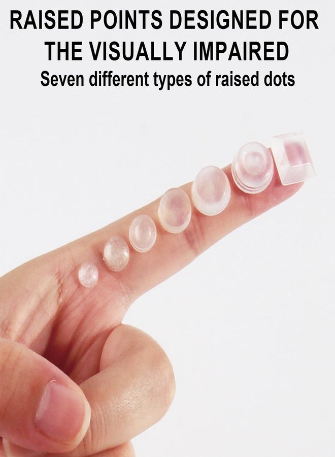 TNJPSEK 302 Pcs Raised Dots for Visually Impaired, Silicone Bump Tactile Stickers Low Vision Aids Multiple Sizes Shapes Raised Tactile Adhesive Dots for Blind Elderly Products - Image 5