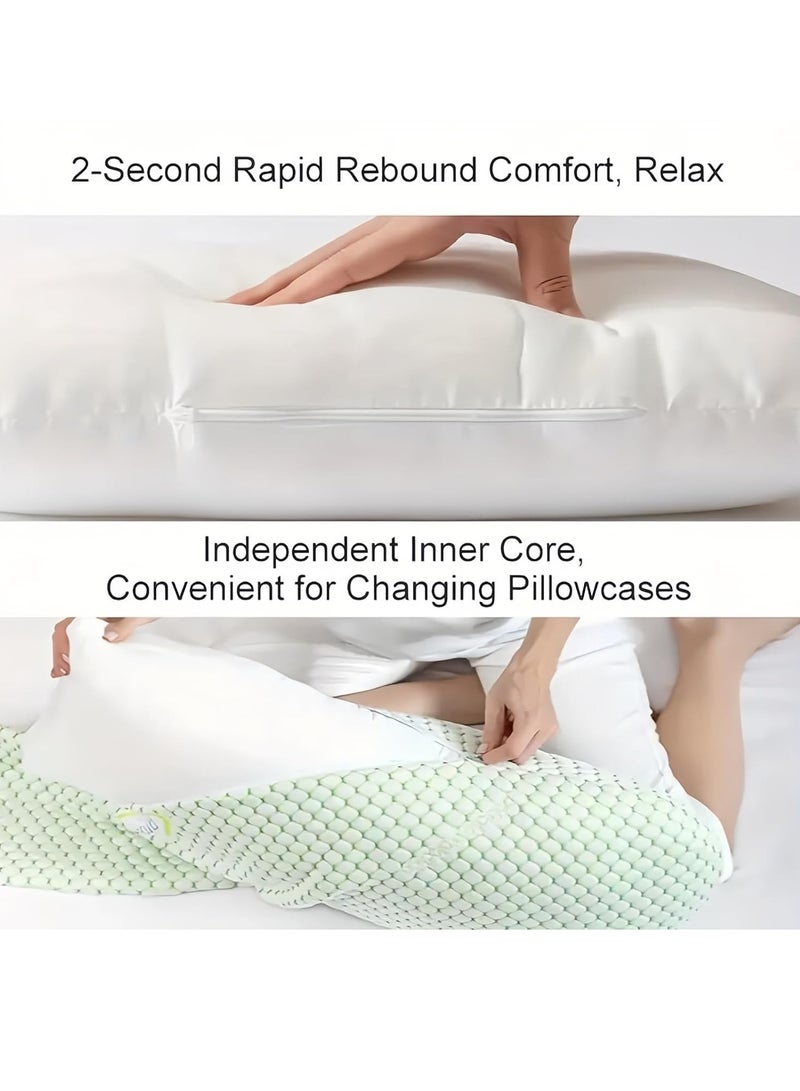 RATSAW Pregnancy Pillows for Sleeping Adjustable Maternity Pillow Full Body Pillow with Washable Cover Support Pillow for Pregnant Women Green - Image 4