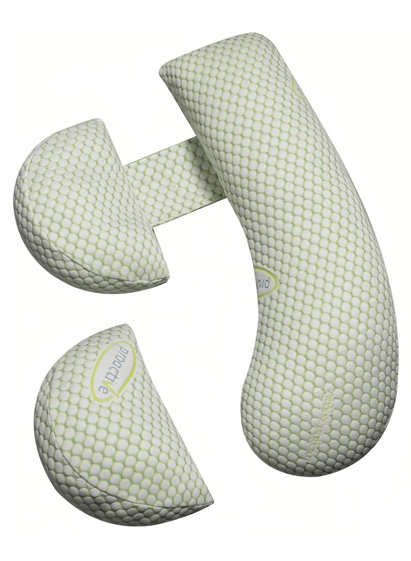 RATSAW Pregnancy Pillows for Sleeping Adjustable Maternity Pillow Full Body Pillow with Washable Cover Support Pillow for Pregnant Women Green - Image 1