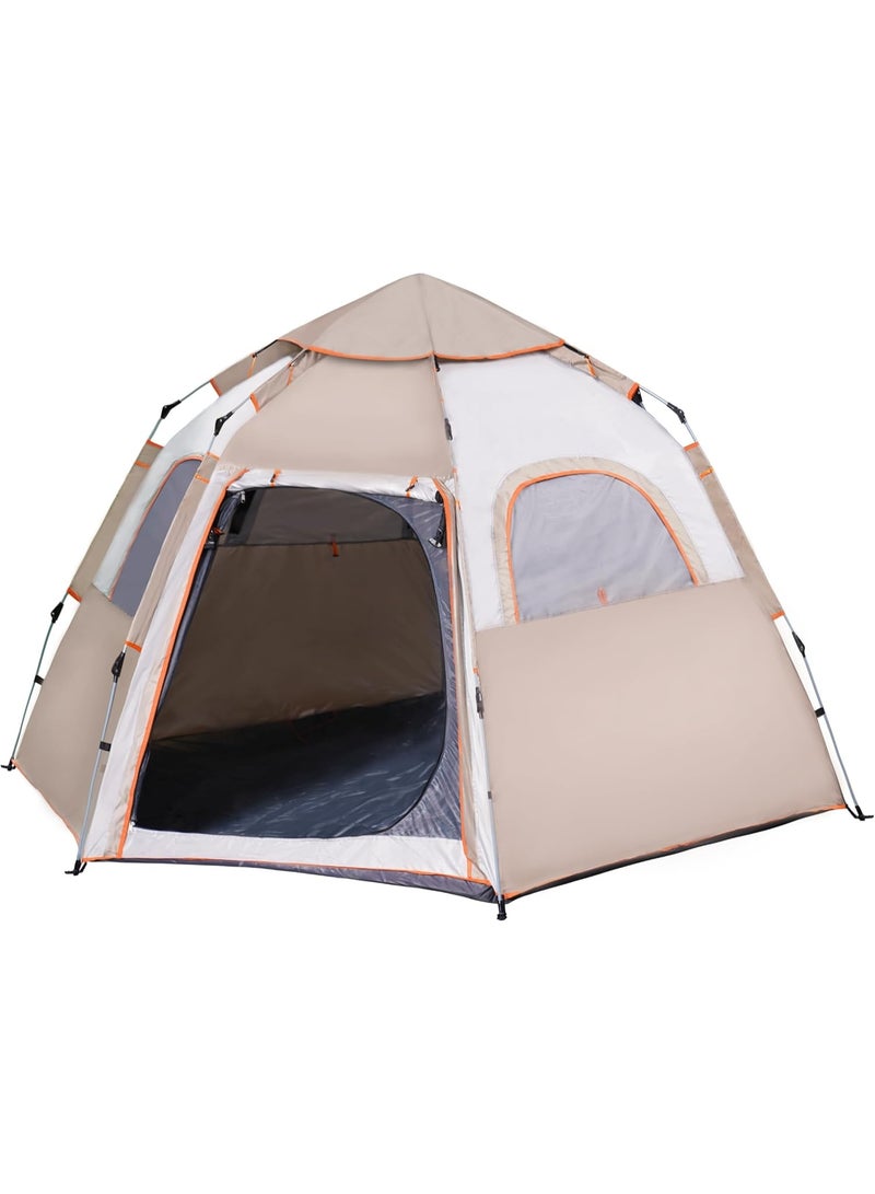 DubaiGallery Heavy-Duty Automatic Open Camping Tent for 4-8 Person with Rainfly, Sunshade Awning, Insect-Proof Mesh Windows & Rugged Support Poles – Quick Setup Outdoor Shelter for Hiking, Backpacking, Desert Camping, Fishing & Picnic Activities - Image 4